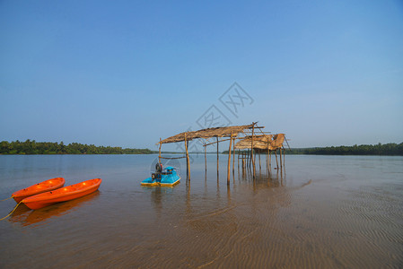 德夫巴格浮动餐厅海啸岛德巴格辛胡杜尔加马哈拉施特斯因地迪亚背景