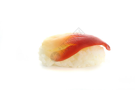 白背景孤立的蛤寿司图片