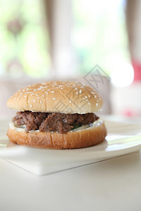 芝麻牛肉汉堡图片