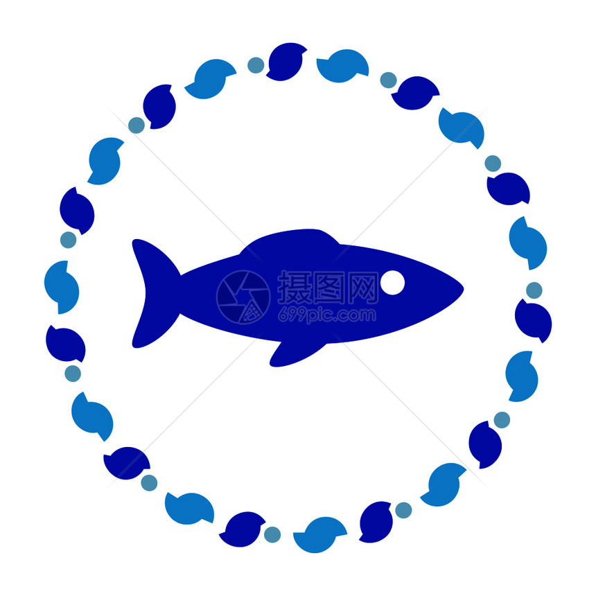 鱼的海浪组成的圆圈图片