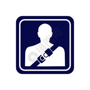 戴安全带的男子轮廓平板设计图背景图片