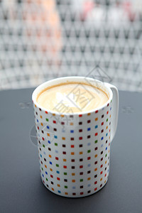 斑点杯子里的咖啡图片