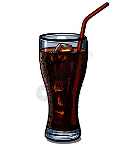 可乐冰玻璃杯可乐设计图片