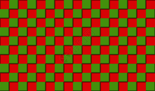 三维红和绿方的抽象背景3D模拟图片