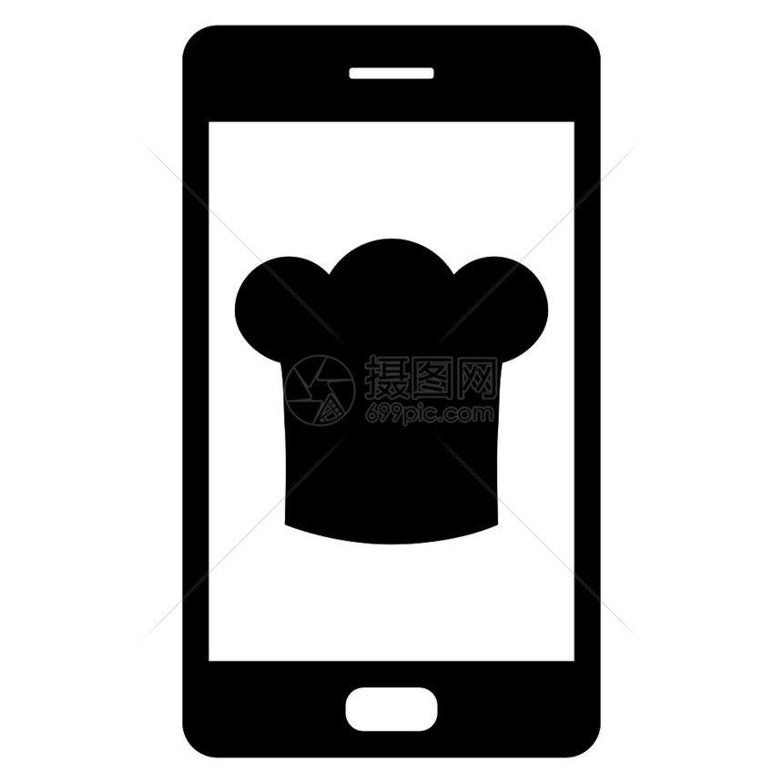 厨帽和智能手机图片