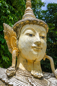 泰国清迈白像寺泰国清迈watpaladtemple的雕像图片