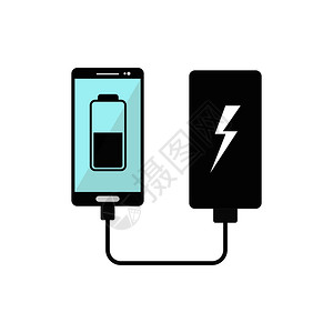 智能手机可以用便携式电池平板设计来充电图片