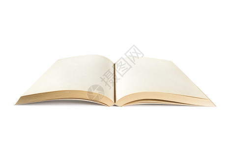 白纸上孤立的开放空白书模型纸上孤立的开放空白书图片
