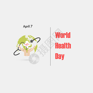 世界红十字会日海报全球标志人手和听诊器矢量标识设计模板世界卫生日图标世界卫生日运动概念背景