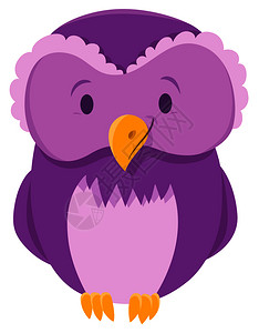 可爱紫色猫头鹰背景图片