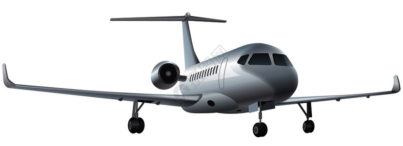 航空领域私人喷气式商用飞机在场上行的例子喷气式商用飞机插画