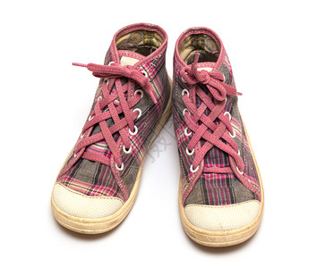 粉红儿童运动鞋背景图片