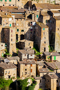 古老著名的索拉诺市西耶那省托斯卡纳意大利高清图片