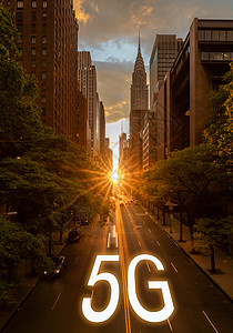 5g来了Manhteg为5无线技术的背景提供了纽约州市usa的5g无线技术纽约州5g移动互联网的概念背景