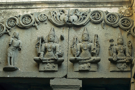 布列什瓦尔墙上的雕塑布勒什瓦寺庙雅特马哈拉施印地亚背景