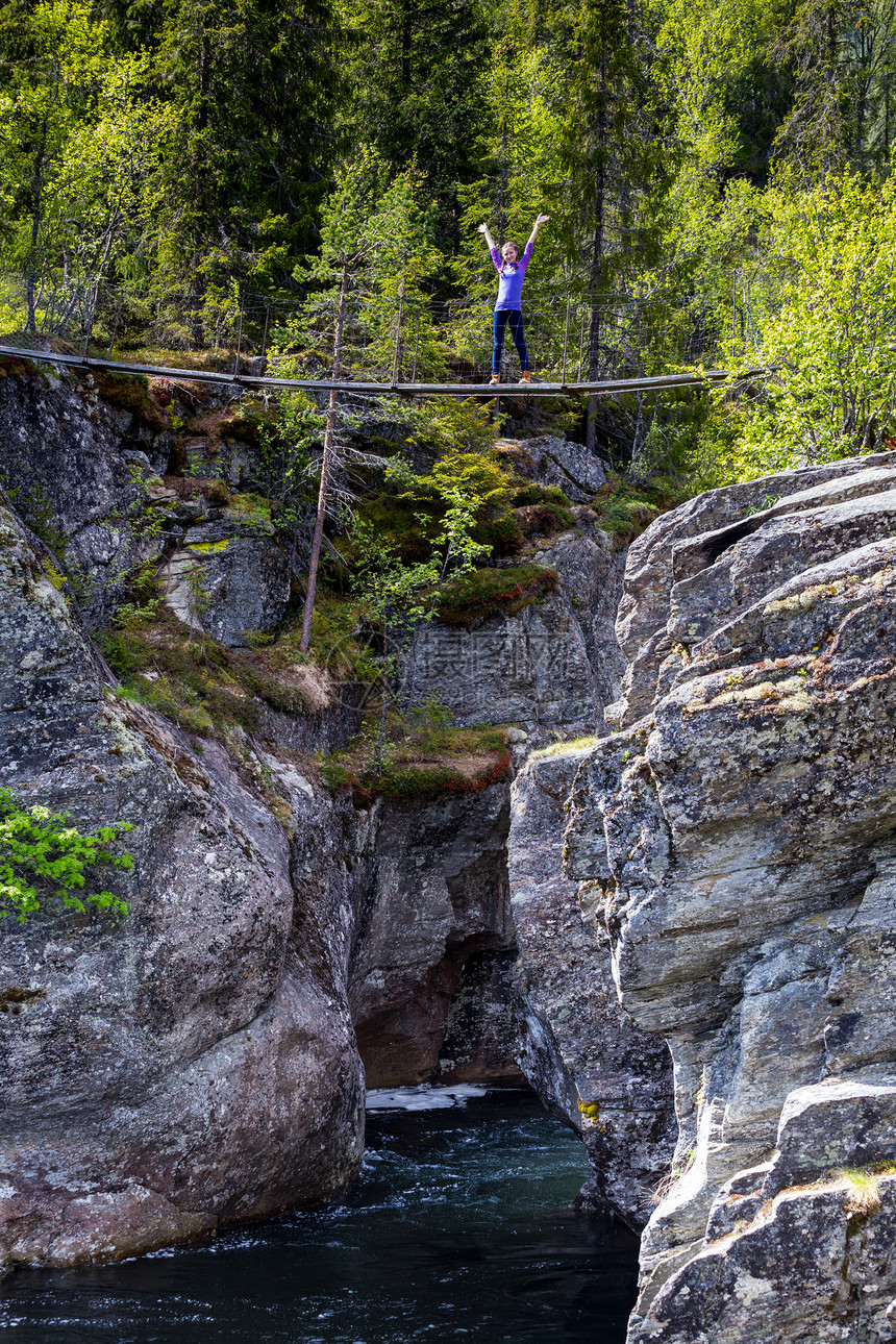 位于世界著名的瀑布rjukandefosnNrway图片