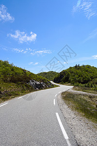 穿过树木山丘的蛇纹公路图片