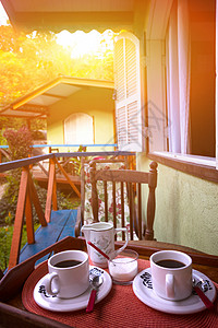 清晨咖啡在热带平房brazil图片