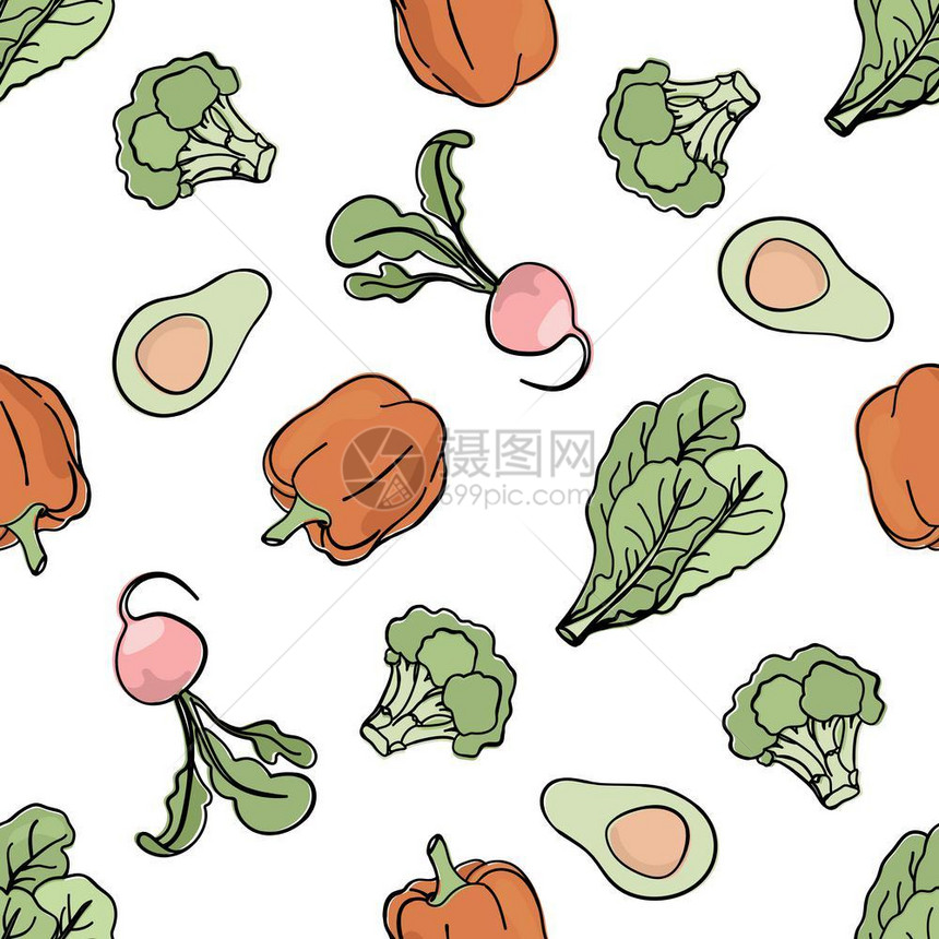 蔬菜矢量插图图片