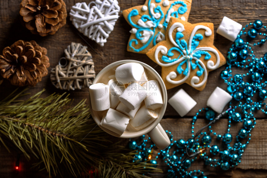 姜饼和圣诞节装饰品图片