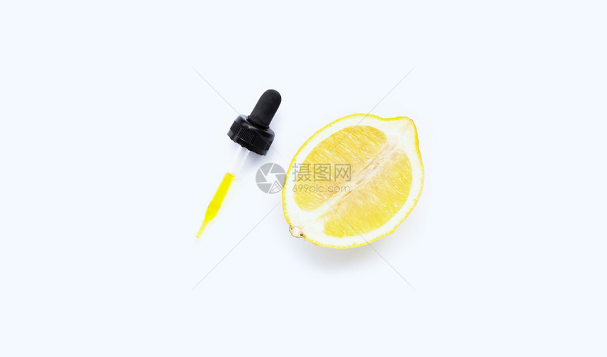 白色背景的柠檬滴子图片