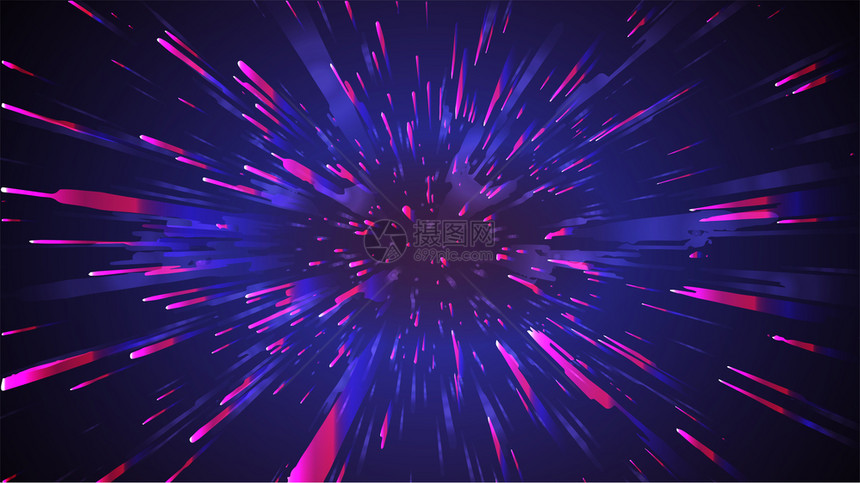 空间速度抽象背景运动光星爆炸放大矢量图片