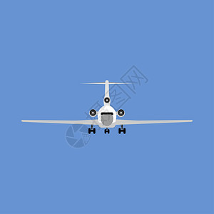 波音787旅游运输插图孤立的平面标前视角插画