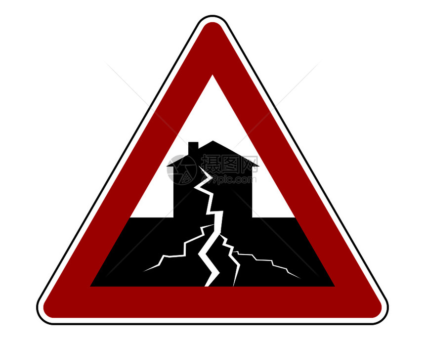 地震发生时的交通信号符图片