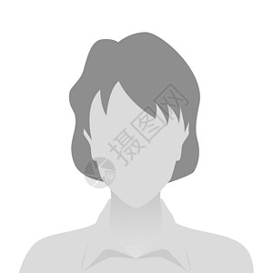 网站标头素材穿着白色背景衬衫的灰照片占头妇女背景