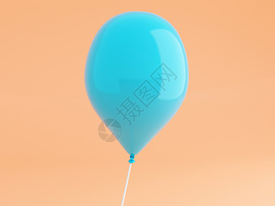卡通蓝色气球3d示例蓝色气球抽象的粉红背景背景