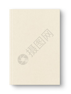 封闭的米色空白书模型孤立的白色封闭的米色空白簿隔离在白色上背景图片
