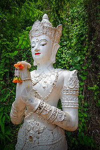 泰国清迈寺丛林中的禅宗佛像丛林中的佛像watpalad泰国清迈图片
