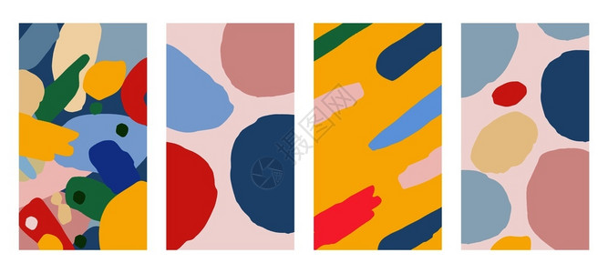 潦草标语海报封面设计模板几何圈邀请函和卡片模板设计抽象的自由向量组合包括标语几何圈邀请函和卡片模板设计插画