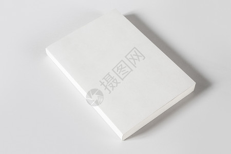封闭的空白书模型孤立在灰色上封闭的空白书孤立在灰色上背景图片