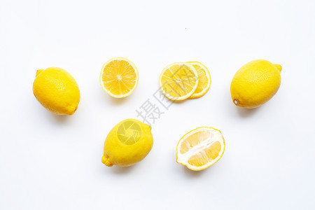 白底的柠檬片图片
