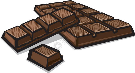 碎巧克力巧克力插画