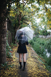 冯雨芝写真学生雨中摄影写真背景