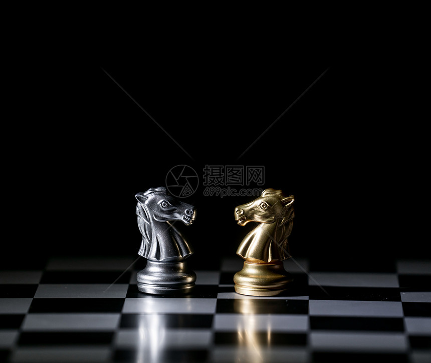 竞争和战略的棋游戏概念图片