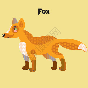 卡通可爱狐狸背景图片