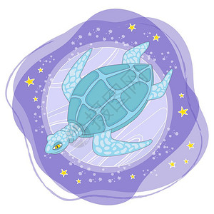 海龟矢量插图图片