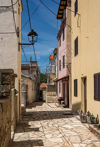 在Croati的沿海城镇图片