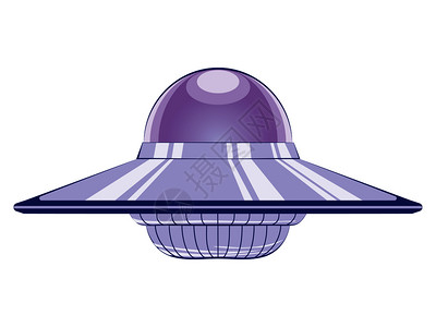 抽象的ufo船设计飞碟插图背景图片