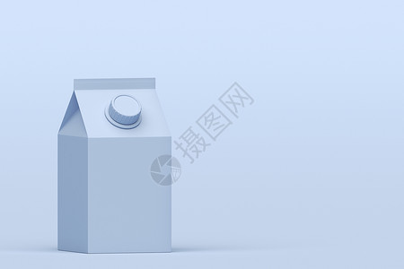 牛奶果汁或其他饮料的蓝色容器图片