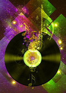 音乐俱乐部海报闪发式海报有乙烯唱片设计音乐他们的背景背景