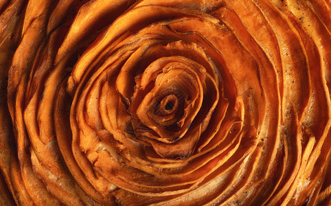 马铃薯玫瑰烘烤美味的高清图片