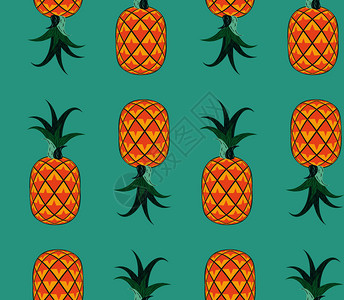 黄橙菠萝抽象风格设计背景图片