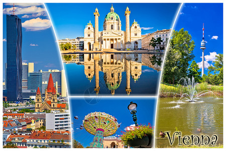 Viena明信片城市建筑和自然观图片