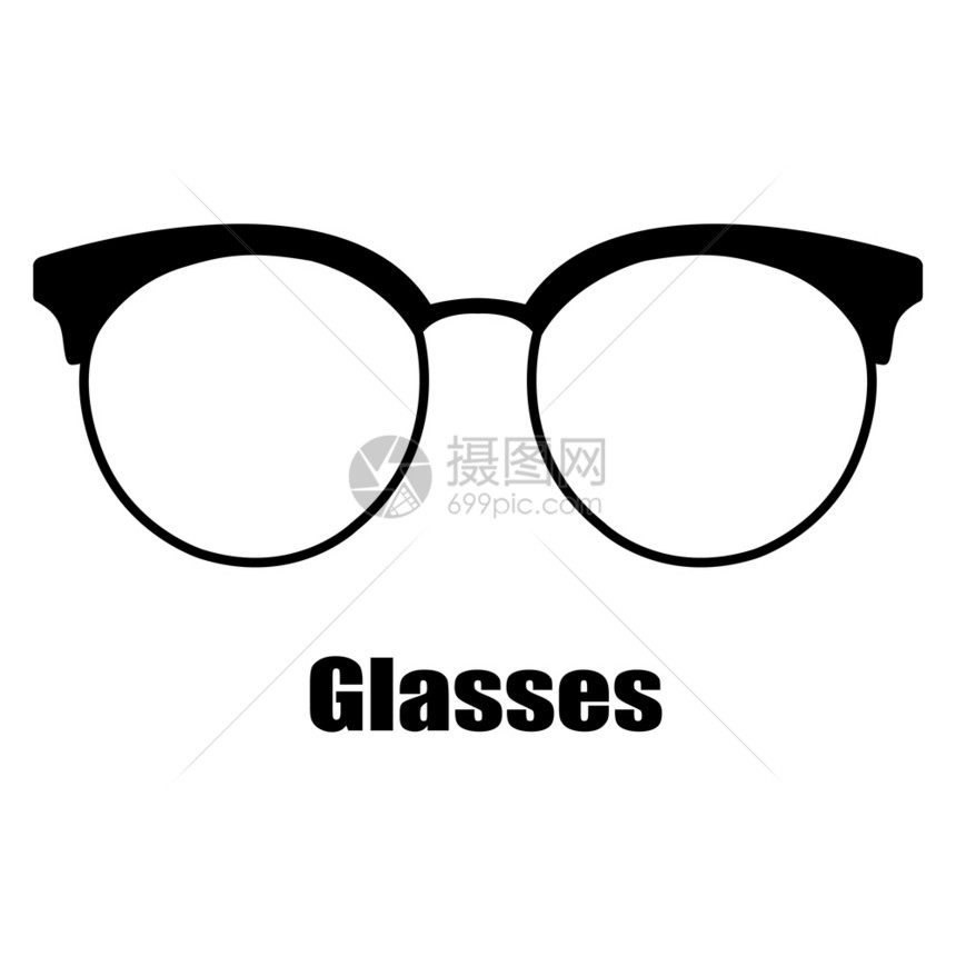 现代设计矢量中眼镜的插图标现代设计中眼镜的插图标图片