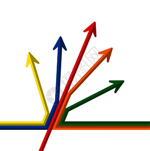 彩色箭头装饰不同长度的彩色箭头设计图片