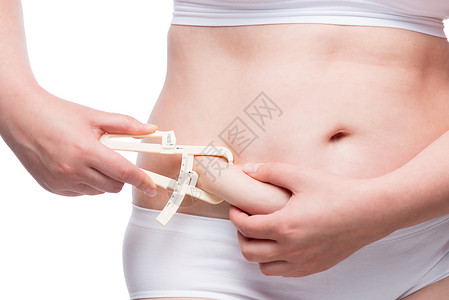 体重超妇女用仪器测量腹部脂肪厚度图片